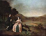 Sir George and Lady Strickland in the Park of Boynton Hall